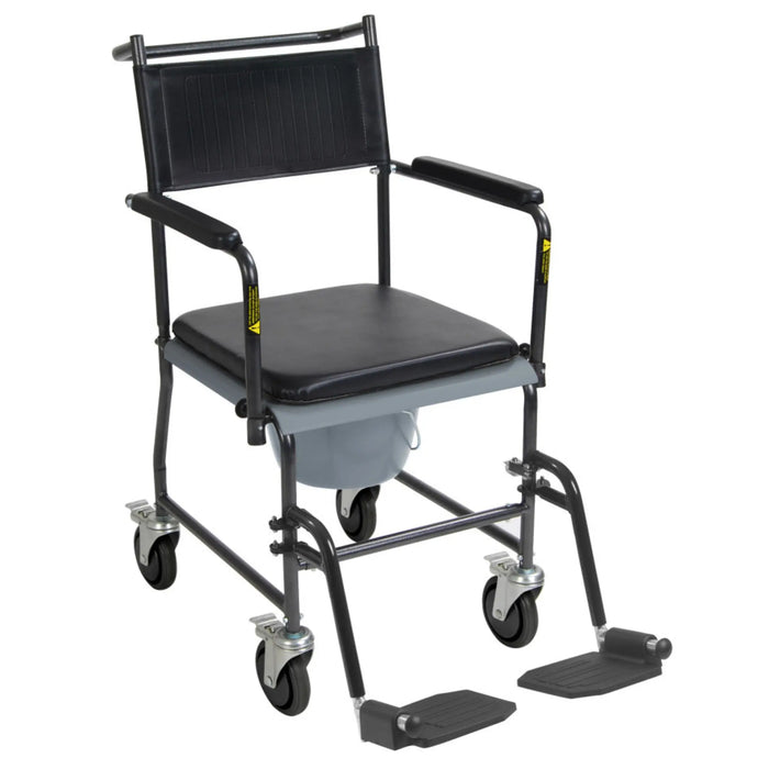 Drive Medical wheeled commode with footrests