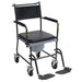 Drive Medical wheeled commode with footrests