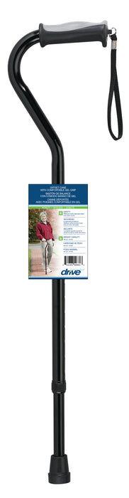 Drive Medical black offset cane gel grip close-up