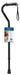 Drive Medical black offset cane gel grip close-up