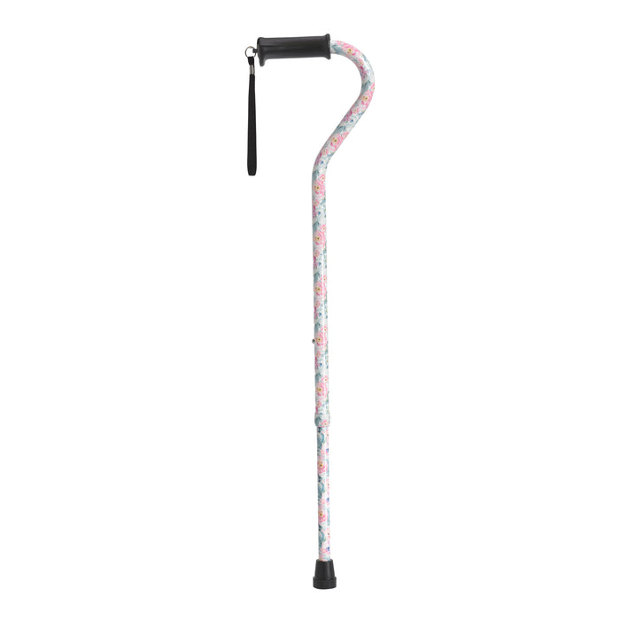 Drive Medical adjustable offset cane floral