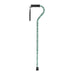 Drive Medical adjustable offset cane green leaves