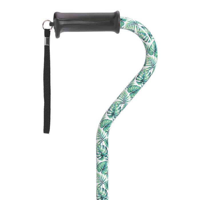 Drive Medical green leaves cane gel grip close-up