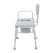 Drive Medical padded transfer bench with commode side view