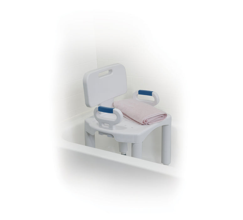 Drive Medical premium shower chair in bathtub