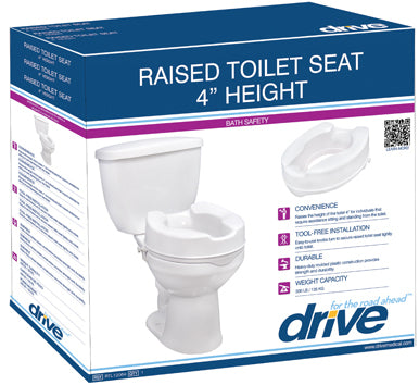 Drive raised toilet seat with lock box