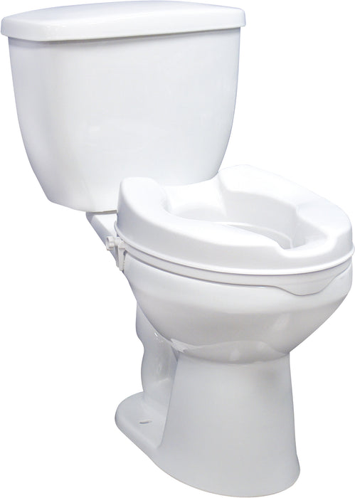Drive raised toilet seat installed on toilet