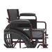 Drive Medical Rebel Wheelchair, Red, padded armrest Side View