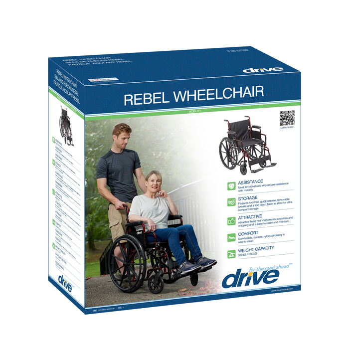 Retail shipping box for the Drive Rebel Lightweight Wheelchair