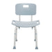 Drive Medical shower bath bench with back, front view