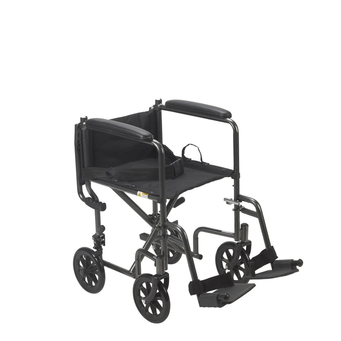 Drive Steel Transport Chair, 17 Inch Seat, Side View