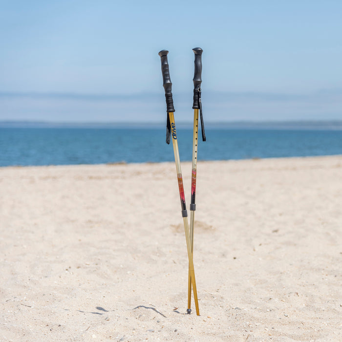 Drive Medical Summit walking poles on beach