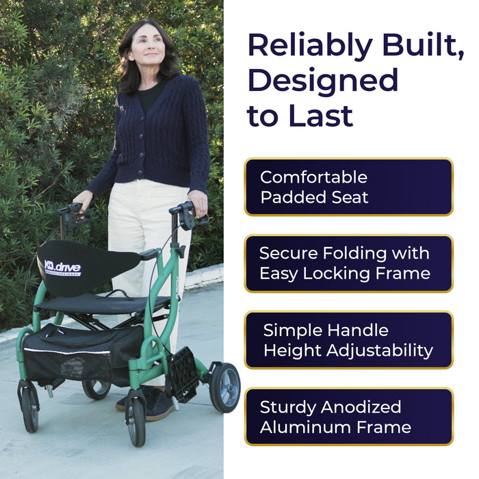 Fusion 2 in 1 Rollator, Forest, Swing n Lock Footrest Detail