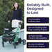 Fusion 2 in 1 Rollator, Forest, Swing n Lock Footrest Detail