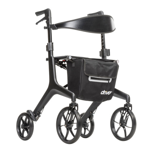 AeroCarbon Ultra-Lite Rollator, Gray, Front View