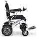 Elevate Home Mobility Sky Hawk silver electric wheelchair side view