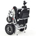 Elevate Home Mobility Sky Hawk silver folding electric wheelchair rear angle view