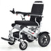 Elevate Home Mobility Sky Hawk silver folding power wheelchair front angle view