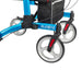 Elevate Upright Walker, Blue, Front Wheels View