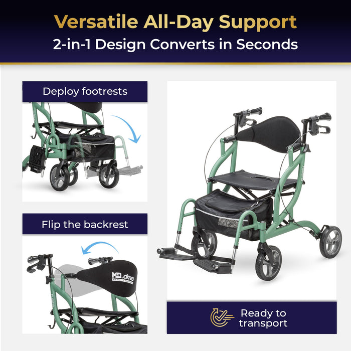 MD by Drive Fusion, Forest, Rollator Mode
