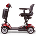 EWheels EW-26 4 Wheel Folding Travel Mobility Scooter - Airline Approved - Side Red
