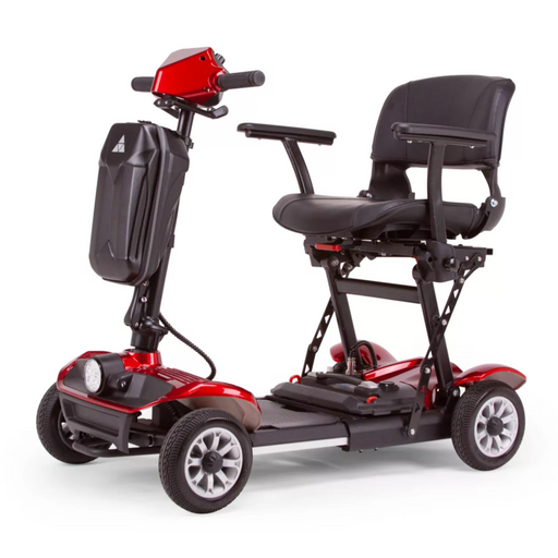 EWheels EW-26 4 Wheel Folding Travel Mobility Scooter - Airline Approved - Main View Red