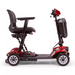 EWheels EW-26 4 Wheel Folding Travel Mobility Scooter - Airline Approved - Side View Red