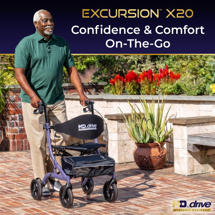 Excursion X20 Rollator, Lavender, In Use