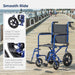 Expedition Transport Chair, Blue, Companion-Activated Wheel Lock Detail