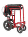 Expedition Transport Chair, Red, Folded for Storage