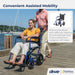 Lightweight Expedition Transport Wheelchair, Blue, In Use