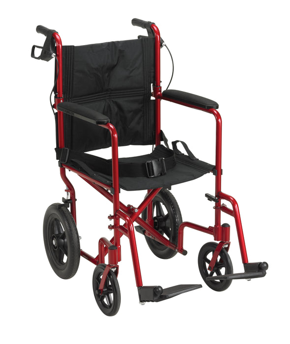Lightweight Expedition Transport Wheelchair, Red, Front View