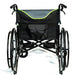 Black wheelchair with a bag on a white background Black manual wheelchair on a white background feather CHair Heavy Duty 350 and 450lbs