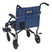 Fly Lite Ultra Lightweight Transport Wheelchair, Blue Rear Vew