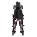 Fly Lite Ultra Lightweight Transport Wheelchair, Burgundy, Folded for Storage