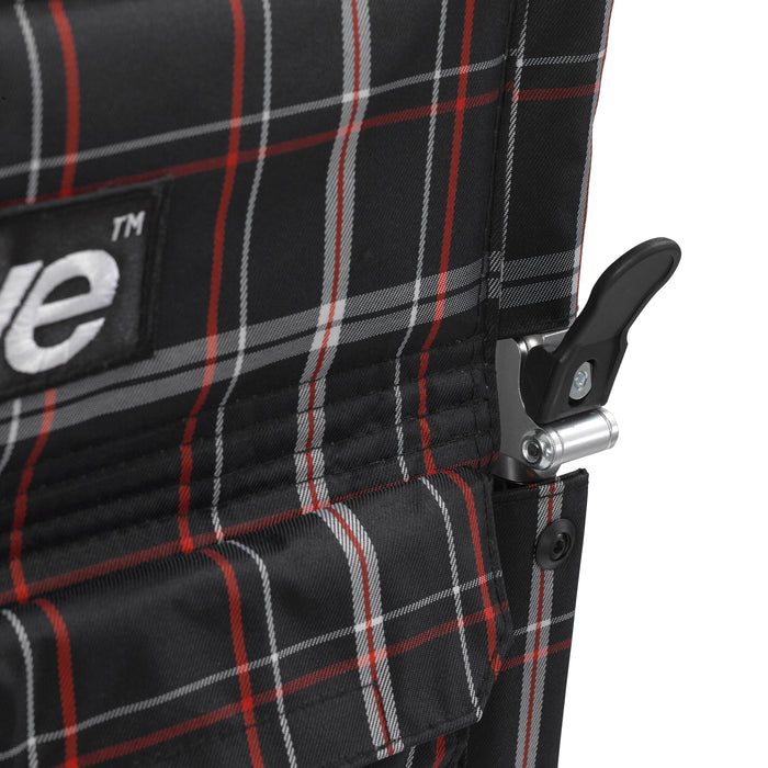 Fly Lite Ultra Lightweight Transport Wheelchair, Black Backrest Folding Lever
