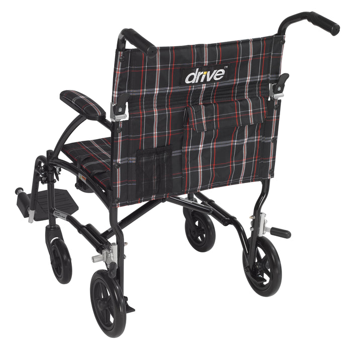 Fly Lite Transport Chair, Black, Rear View