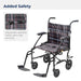 Fly Lite Ultra Lightweight Transport Wheelchair, Black, Seatbelt for Added Safety
