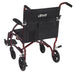 Fly Lite Transport Chair, Burgundy, Rear View
