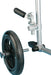 Flyweight Transport Wheelchair, Red, Tool-Free Removable Wheel Detail