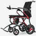 Forcemech Ultralite G20 red folding power wheelchair side view