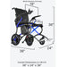 Forcemech Ultralite G20 power wheelchair dimensions 36 x 24 x 36 inches