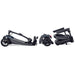 Forcemech Liberty mobility scooter disassembled into sections for transport and storage