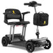 Forcemech PathMate mobility scooter front angle showing storage basket and padded seat