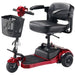 FreeRider Ascot 3 portable mobility scooter, red, front angle view