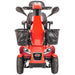 FreeRider FR1 all-terrain heavy-duty 4-wheel mobility scooter, metallic orange, front view