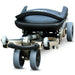 FreeRider Luggie Elite folding travel mobility scooter, champagne, folded rear angle view