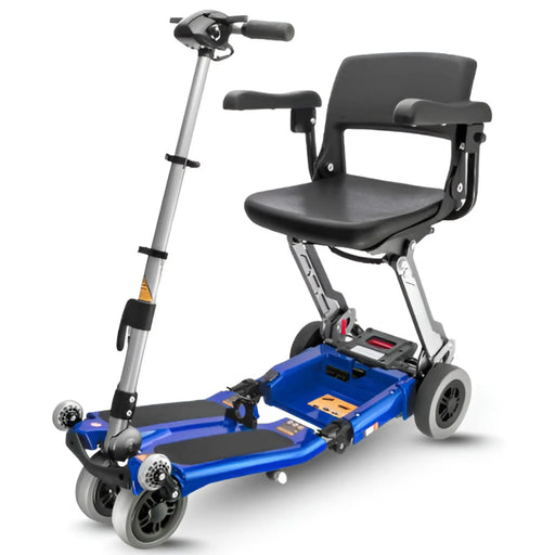 FreeRider Luggie Elite folding travel mobility scooter, front angle view