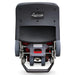 FreeRider Luggie Elite folding travel mobility scooter, red, folded upright rear view