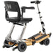 FreeRider Luggie Golden Elite folding travel mobility scooter, rear angle view 